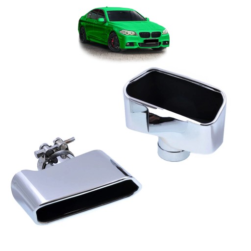 Насадки на глушитель BMW 5 (F11) Touring 2009 - 2017 (хром) пакет M style