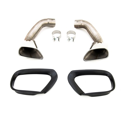 Наконечники глушника для BMW X5 (E70) 2006 - 2013 (хром) стиль V8