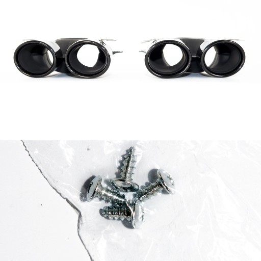 Насадки на глушитель MERCEDES GLC (X253) 2021 - 2023 (черные) стиль E53