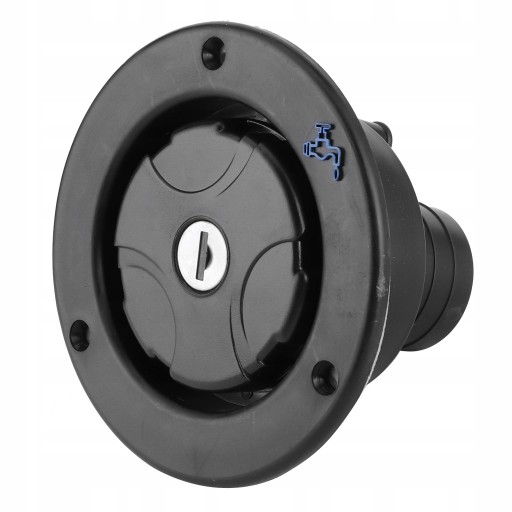 161920053311 - Кришка заливної горловини для кемпера 3 x 3 чорний і білий