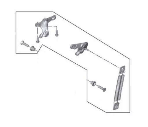 77259829946 - Комплект элементов центральной стойки BMW F 900 R / XR K83/K84 Original