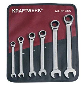 Компл. гаечные ключи с трещоткой Kraftwerk 3427