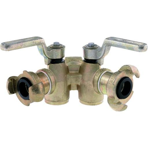 37415009 - Подвійний кран, 10 бар, Ø 17 мм, Жорсткий з'єднувач, G