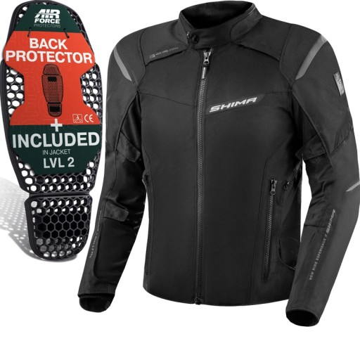 Куртка Shima RUSH 2.0 Black мотоциклетная текстильная водонепроницаемая бесплатная доставка