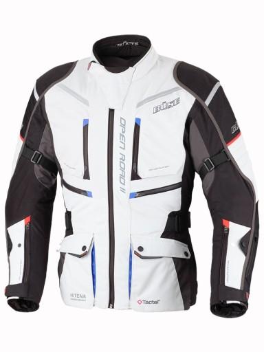 Текстильна мотоциклетна куртка Büse Open Road II, світло-сіра, розмір 48