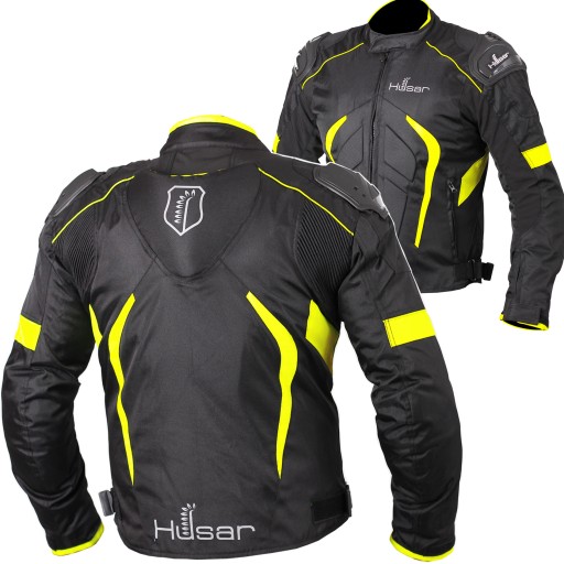 Мотоциклетна куртка HUSAR RAPID GP FLUO, чоловіча текстильна куртка для мотоцикла
