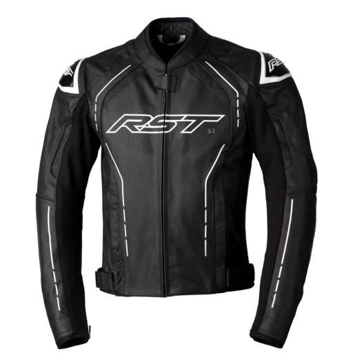 Шкіряна куртка RST S1 CE BLACK/WHITE БЕЗКОШТОВНО