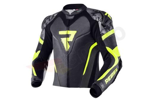 Шкіряна куртка Rebelhorn Rebel жовта флуо 46