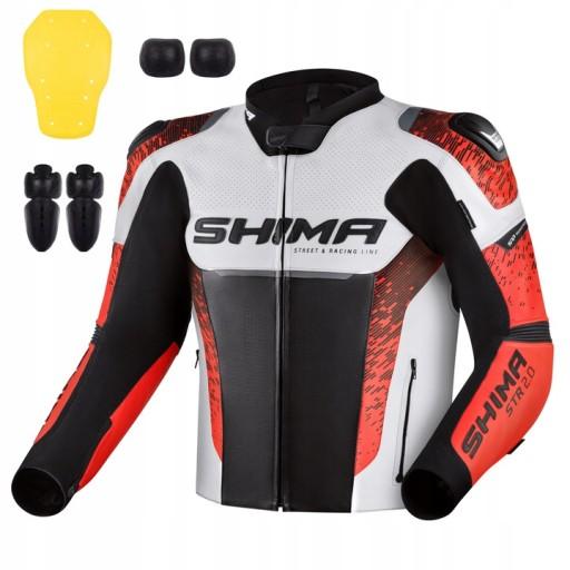 Кожаная куртка SHIMA STR 2.0 RED FLUO БЕСПЛАТНО