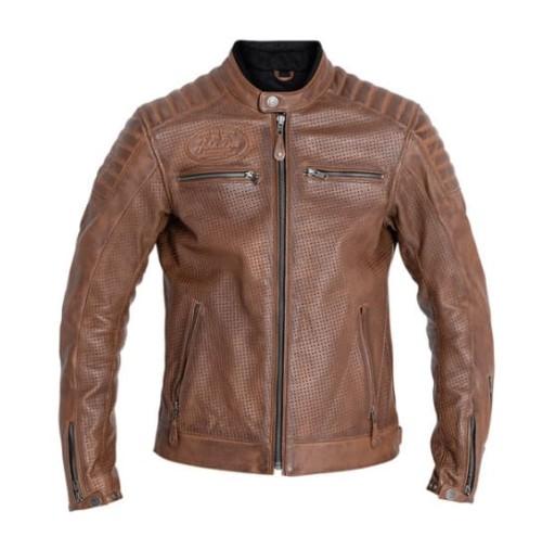 Мужская кожаная мотоциклетная куртка John Doe STORM JACKET TOBACCO M