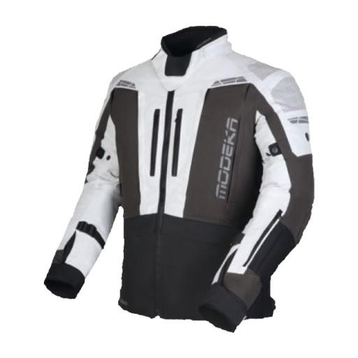 Текстильная походная куртка с мембраной Modeka Hydron, серо-черная, XL