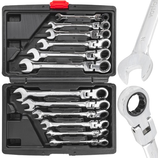 КЛЮЧІ НАКИДНІ ЗЛАМАНІ З ТРІЗКОВОЮ 8-19 12 ЕЛ