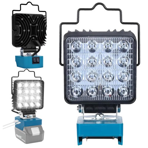 48ВТ ЛАМПЫ ДЛЯ MAKITA 18В РАБОЧАЯ ГАЛОГЕННАЯ 25LED + USB