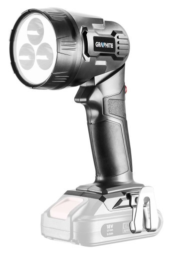 СТРОИТЕЛЬНАЯ ЛАМПА СВЕТОДИОДНАЯ ЛАМПА-ОТРАЖАТЕЛЬ НА АККУМУЛЯТОРЕ 18В ГРАФИТ БЕЗ АККУМУЛЯТОРА