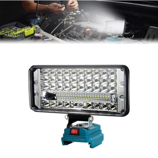 ЛАМПА ДЛЯ MAKITA 18В РАБОЧАЯ ГАЛОГЕННАЯ LED 48LED + 2 USB 60W