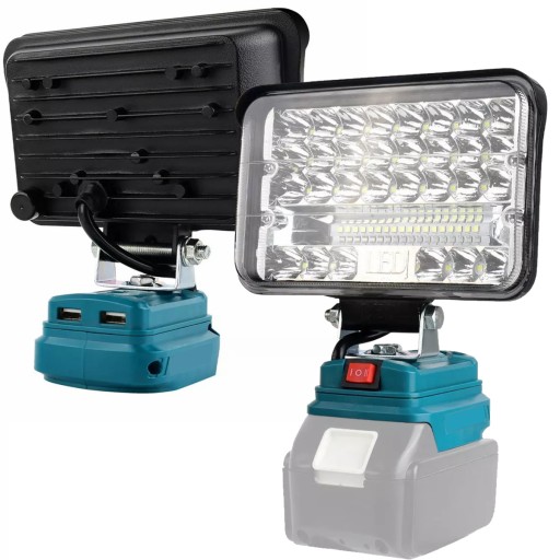 ЛАМПА ДЛЯ MAKITA 18V РАБОЧАЯ ФОНАРЬ 48LED + USB
