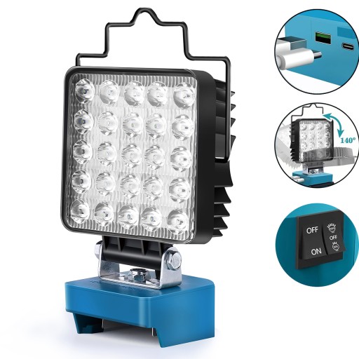 ЛАМПА ДЛЯ MAKITA 18V РАБОЧАЯ ЛАМПА ФАКЕЛ галогенная портативная лампа 48 Вт