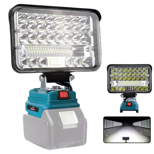 ЛАМПА МАЙСТЕРНЯ ДЛЯ MAKITA 18V ГАЛОГЕННА ПОШУКОВА ЛАМПА 60W 48LED