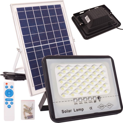 ГАЛОГЕННА СВІТЛОДІОДНА ЛАМПА НА СОНЯЧНІЙ БАТАРЕЇ 300 ВТ