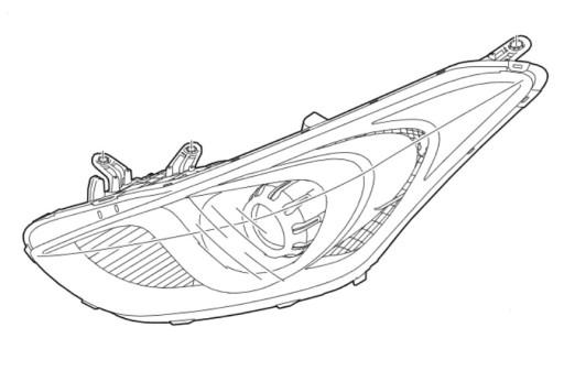 92101-A6200 - ЛІХТАР ПЕРЕДНИЙ ЛІВИЙ HYUNDAI I30 (2014-2017)