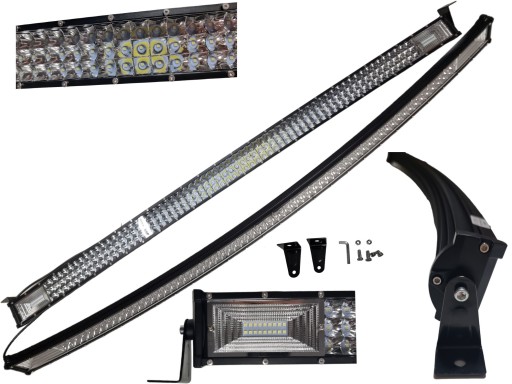 LAMPA ROBOCZA 12v 24V NAJMOCNIEJSZA TANIO LED 130CM LED BAR RGR DALEKOSIĘŻNA LAMPA DO OFF ROAD PANEL LED - ДАЛЬНЯЯ РАБОЧАЯ ЛАМПА 130 СМ ARC 12V 24V LED BAR OFF ROAD 900W