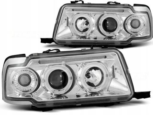 LPAU29 - ЛАМПИ, ФАРИ, AUDI 80 B4, 91-96, ХРОМ LED КІЛЬЦЯ