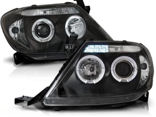 LPTO08 - TOYOTA HILUX VII ЛАМПЫ 05-11R СВЕТОДИОДНЫЕ КОЛЬЦА SONAR BLK