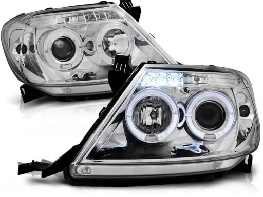 LPTO07 - TOYOTA HILUX VII ЛАМПИ 05-11R LED SONAR CHROME RINGS