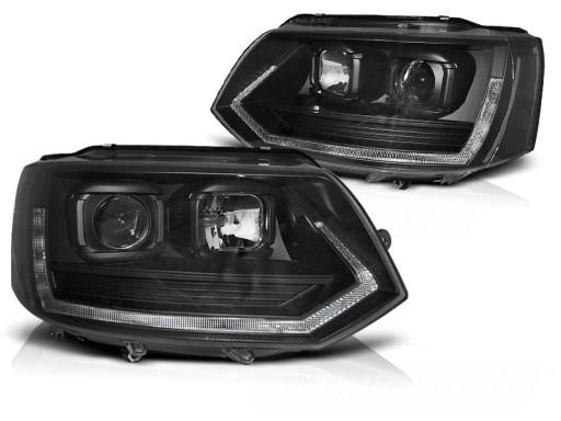 LPVWT2 - VW T5 GP 10-15R LED ДЕННІ ХОДОВІ ЛАМПИ RL DYNAMIC ЧОРНІ