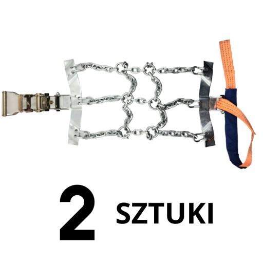 ЛАНЦЮГИ ПРОТИВІЖУВАННЯ СЕКЦІЙНІ, РЕМЕНЬ TIR, 2 ШТ., КВАДРАТНИЙ ПЕРЕРІЗІН+