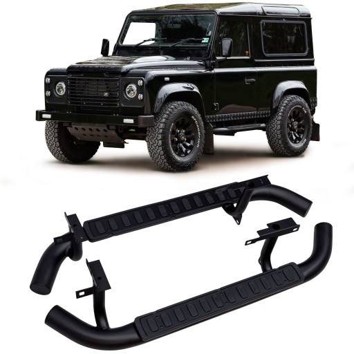 ПОДНОЖКИ ДЛЯ LAND ROVER DEFENDER ЧЕРНЫЕ МОДЕЛЬ 90