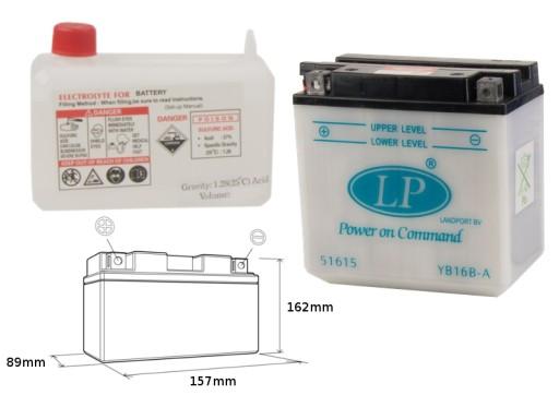 MD LB16B-A - АККУМУЛЯТОРНАЯ БАТАРЕЯ LANDPORT YB16B-A (MD LB16B-A) 12В 16Ач (160X90X158) ОБСЛУЖИВАНИЕ -