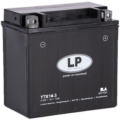 YTX143 L - АККУМУЛЯТОР LANDPORT YTX14-3 (MS LTX14-3) 12В 12Ач (150Х87Х146ММ) SLA БЕЗОБС