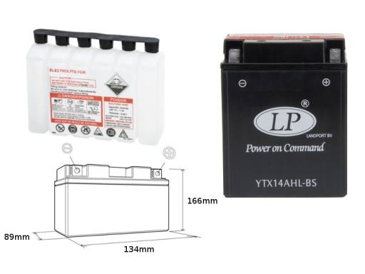 YTX14AHLBS L - БАТАРЕЯ LANDPORT YTX14AHL-BS (MA LTX14AHL-BS) 12V 12AH 134X89X166 (ARCTI)