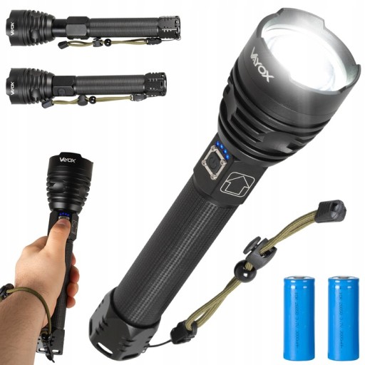 ТАКТИЧНИЙ СВІТЛОДІОДНИЙ ЛІХТАРИК VAYOX ВІЙСЬКОВИЙ USB НА АКУМУЛЯТОРІ