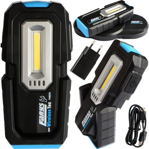 Светодиодный фонарик для мастерской COB, зарядная станция Farys