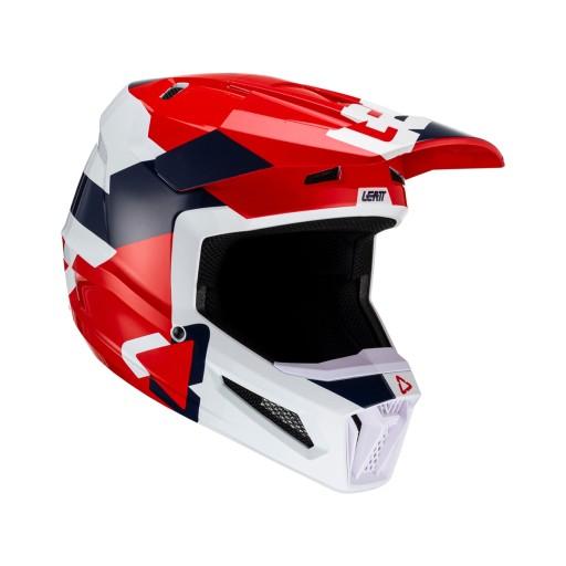 LEATT MOTO HELMET 2.5 V23 HELMET ROYAL КОЛІР ТЕМНО-СИНІЙ/ЧЕРВОНИЙ/БІЛИЙ РОЗМІР