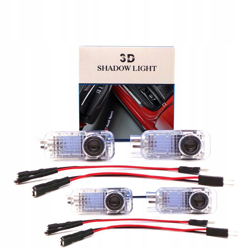 LED AUDI SPORT in the door FULL HQ * PREMIUM-4 PIECES