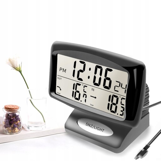 LED LCD АВТОМОБІЛЬНИЙ ТЕРМОМЕТР ЗОВНІШНІЙ ГОДИННИК