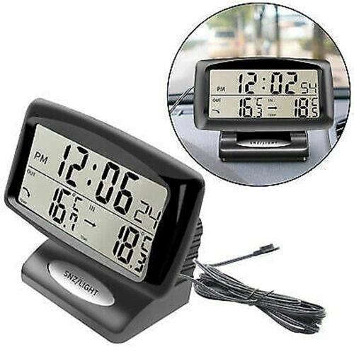 СВЕТОДИОДНЫЙ ЖК-ТЕРМОМЕТР ДЛЯ АВТОМОБИЛЯ НА ОТКРЫТОМ ВОЗДУХЕ + ЧАСЫ