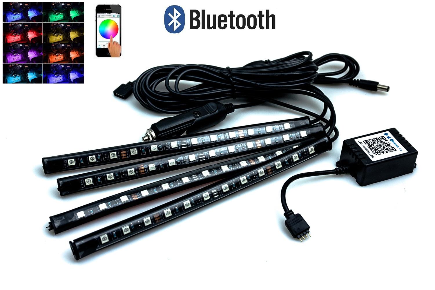 Светодиодные полосы интерьера x36 LED автомобили IP65 RGB bluetooth