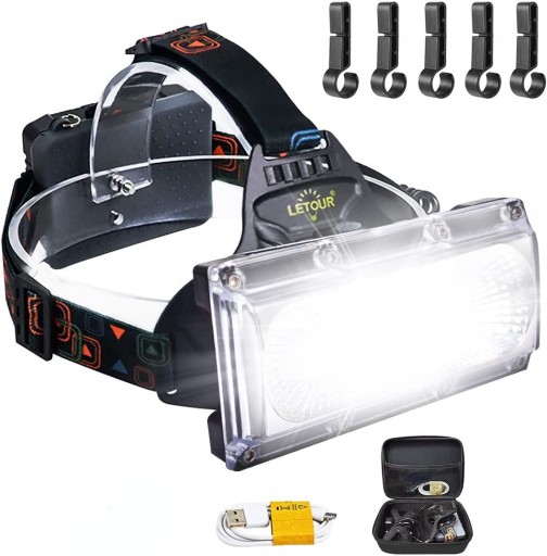 Водонепроникний світлодіодний налобний ліхтар LETOUR, час роботи 8 годин