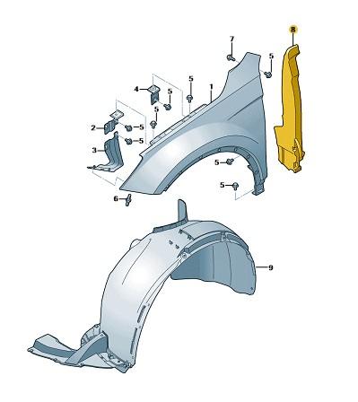5NA864235C - ЛЕВОЕ ЗВУКОИЗОЛЯЦИОННОЕ ЗАПОЛНЕНИЕ КРЫЛА SEAT TARRACO