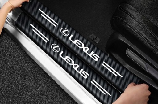 LEXUS защитные наклейки на порог 4шт Carbon