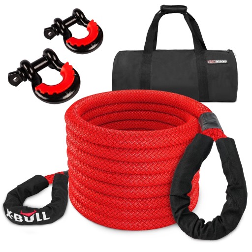 КИНЕТИЧЕСКАЯ ВЕРЕВКА 24000LB KINETIC X-BULL 22MM 9M 4X4 + 2 скобы 4.75T Omega