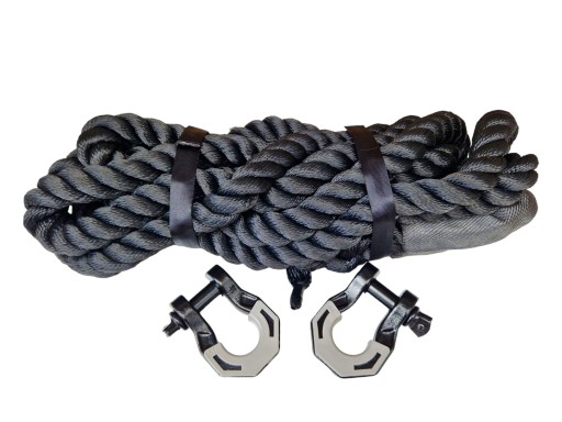 КИНЕТИЧЕСКАЯ ВЕРЕВКА ЧЕРНАЯ КИНЕТИЧЕСКАЯ 22 ТОННЫ 8м 32мм ВЕСЕЛАЯ КРЫШКА ПРОЧНАЯ 5 ТОНН