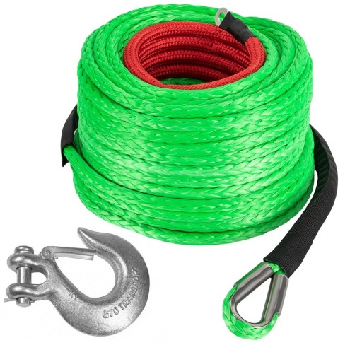 СИНТЕТИЧЕСКИЙ ВЕРЕВОК ДЛЯ ЛЕБЕДКИ 10мм 30м СИНТЕТИЧЕСКИЙ С ПЛЕТКОЙ Dyneema