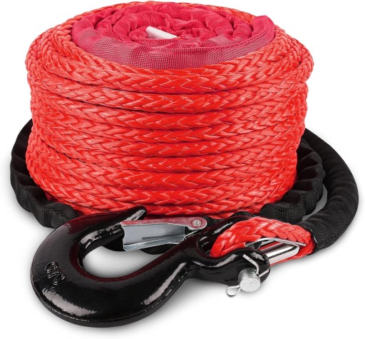 СИНТЕТИЧЕСКИЙ ВЕРЕВОК ДЛЯ ЛЕБЕДКИ 12мм 28м СИНТЕТИЧЕСКИЙ С ПЛЕТКОЙ Dyneema