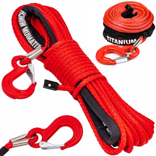 СИНТЕТИЧЕСКИЙ ТРОС ДЛЯ КРЮКА ЛЕБЕДКИ 12мм 24м 4X4 ВНЕДОРОЖЬЕ