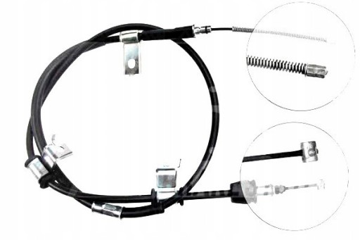 K17127/ZAW - Кабель ручного тормоза KIA RIO II 05 - lt (+ABS) (1588MM) задние диски Hyund